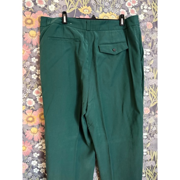 A New Day Women's Wide Leg Pleated Pants Emerald Green Size 17 - Picture 10 of 11